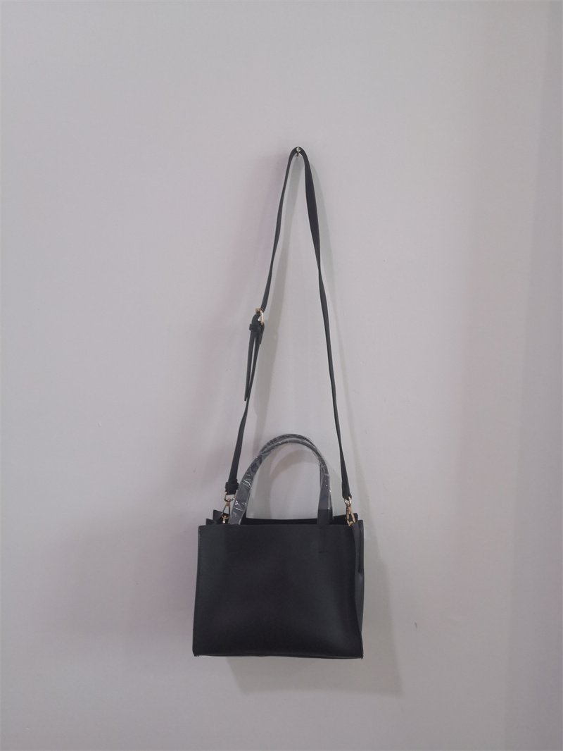 black tote bag with strap