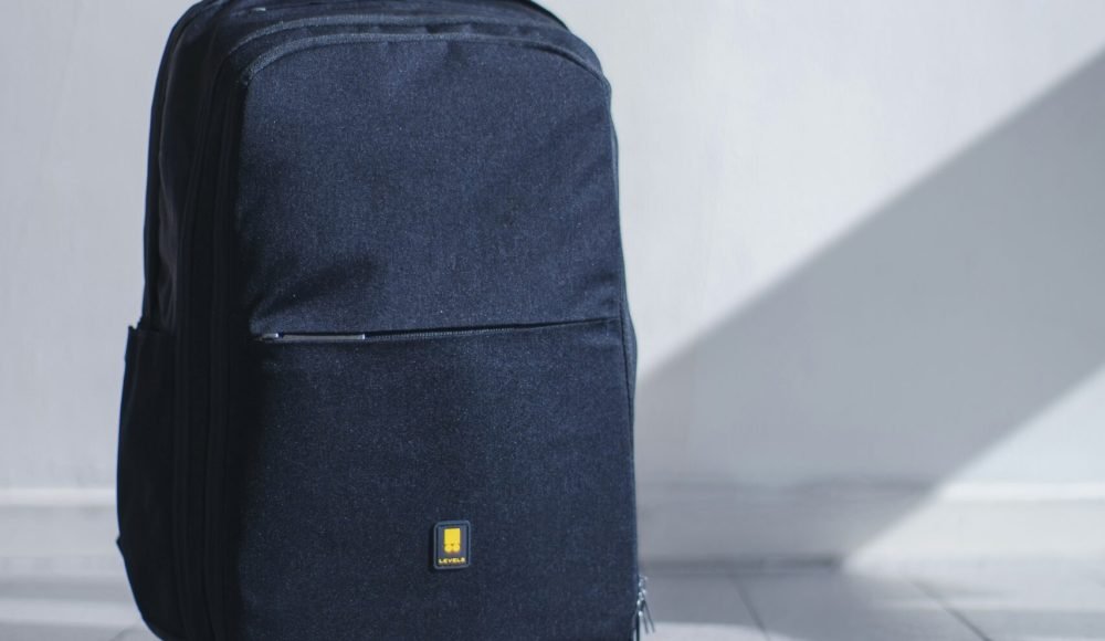 blue backpack